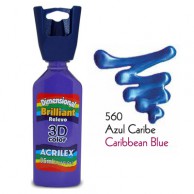 3D контур акриловый металлик ACRILEX 35мл 12312.0560 карибский голубой