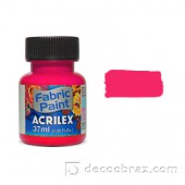 Краска для ткани акриловая флуорисцентная ACRILEX 37мл 04040.0107 неоновый розовый